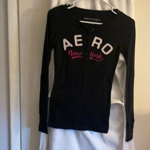 Black long sleeve Aeropostale shirt size small
